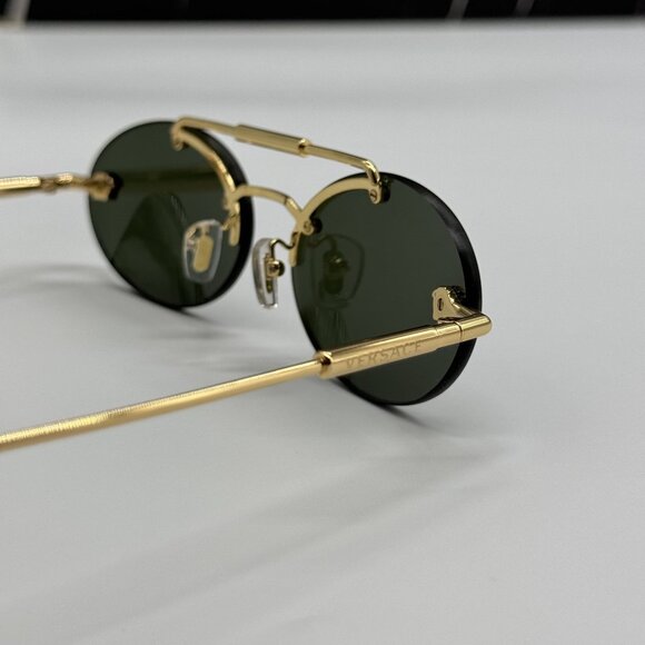NEW VERSACE VE2295 1002/71 SUNGLASSES GOLD/GREEN WOMEN VERSACE VE2295 100271 main image 8